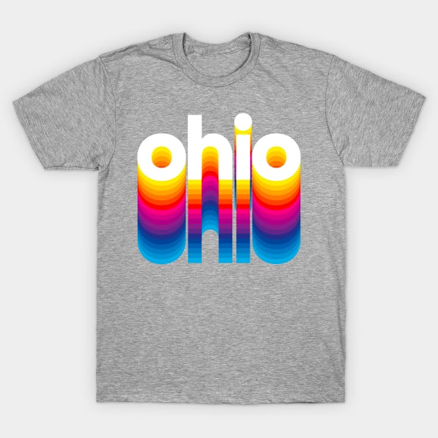 Buckeye State Pride - Rainbow Design I Love Ohio design T-Shirt by Vector Deluxe